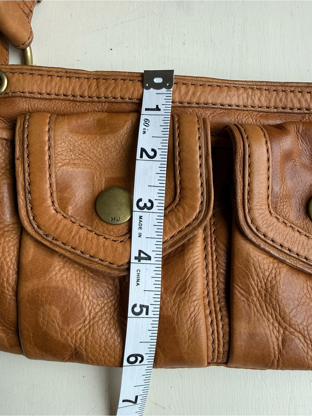 Vintage Marc Jacobs Tan Leather Dual-Pocket Shoulder Bag - Picture 10 of 13